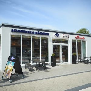 Außenwerbung Schneiders Bäckerei