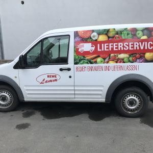 KFZ Beschriftung REWE Lamm Lieferservice