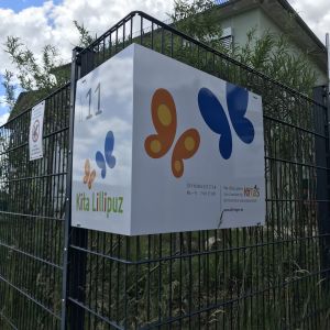 Außenwerbung Kita Lillipuz